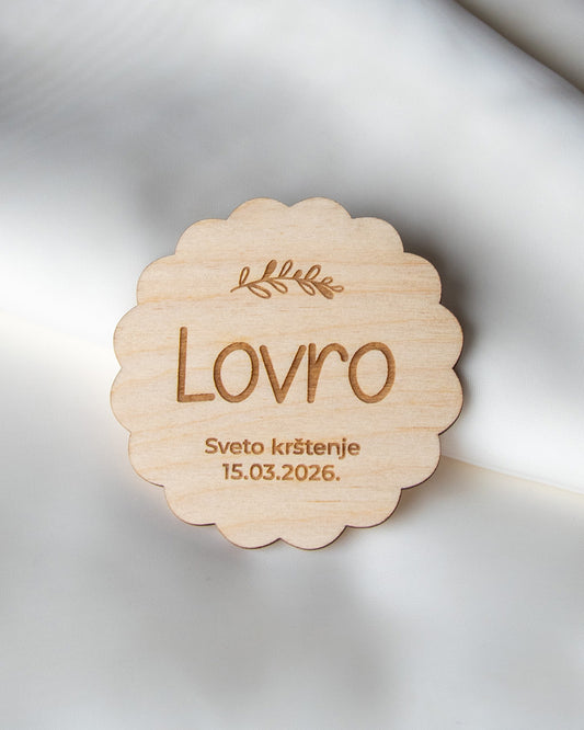 Drveni magnet Grančica