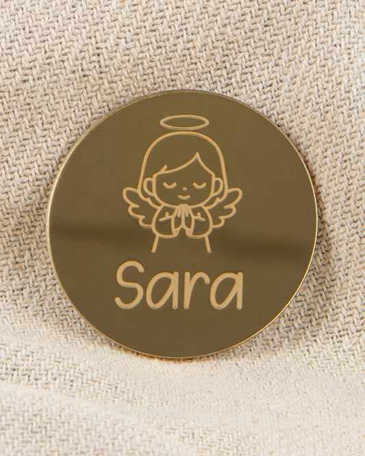 Akrilni zrcalni magnet Anđeo