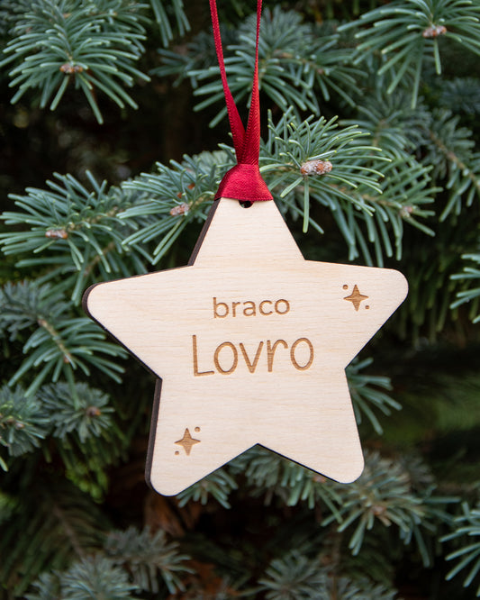 Drveni ukras Zvijezda