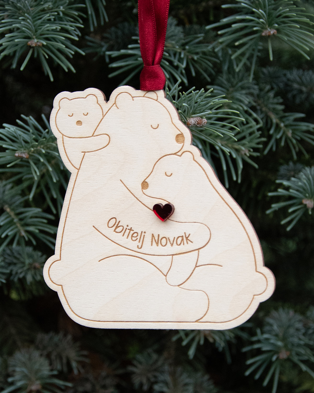 Drveni ukras Medvjedići